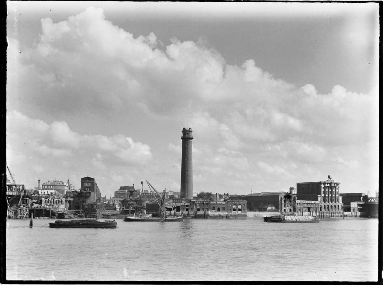Shot Tower ja Lead Works, Belvedere Road, Lambeth, Greater London Authority, 1936. tekijältä Charles William Prickett