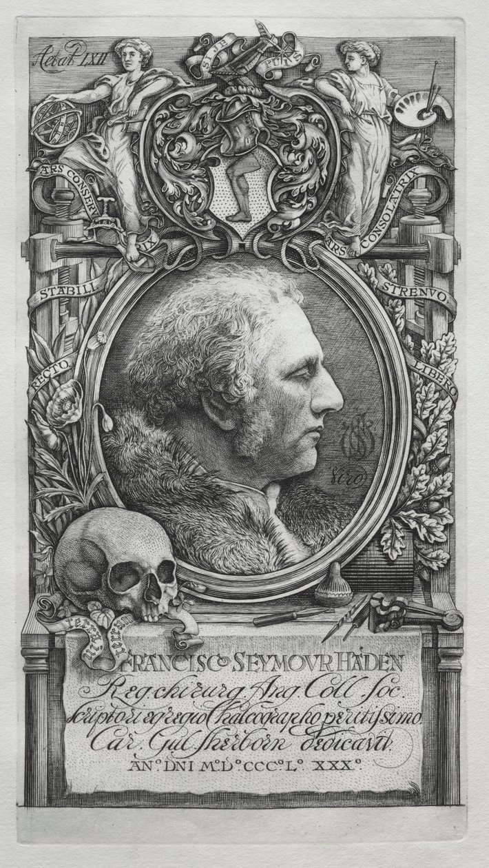 Hadeniana - Sir Francis Seymour Hadenin muotokuva, 1880. tekijältä Charles William Sherborn
