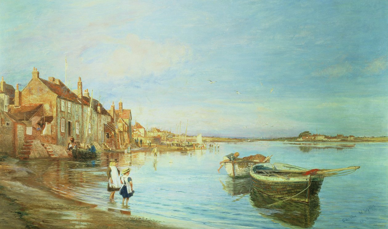Kaikki kesäpäivänä Boshamissa, Sussexissa, 1888 tekijältä Charles William Wyllie