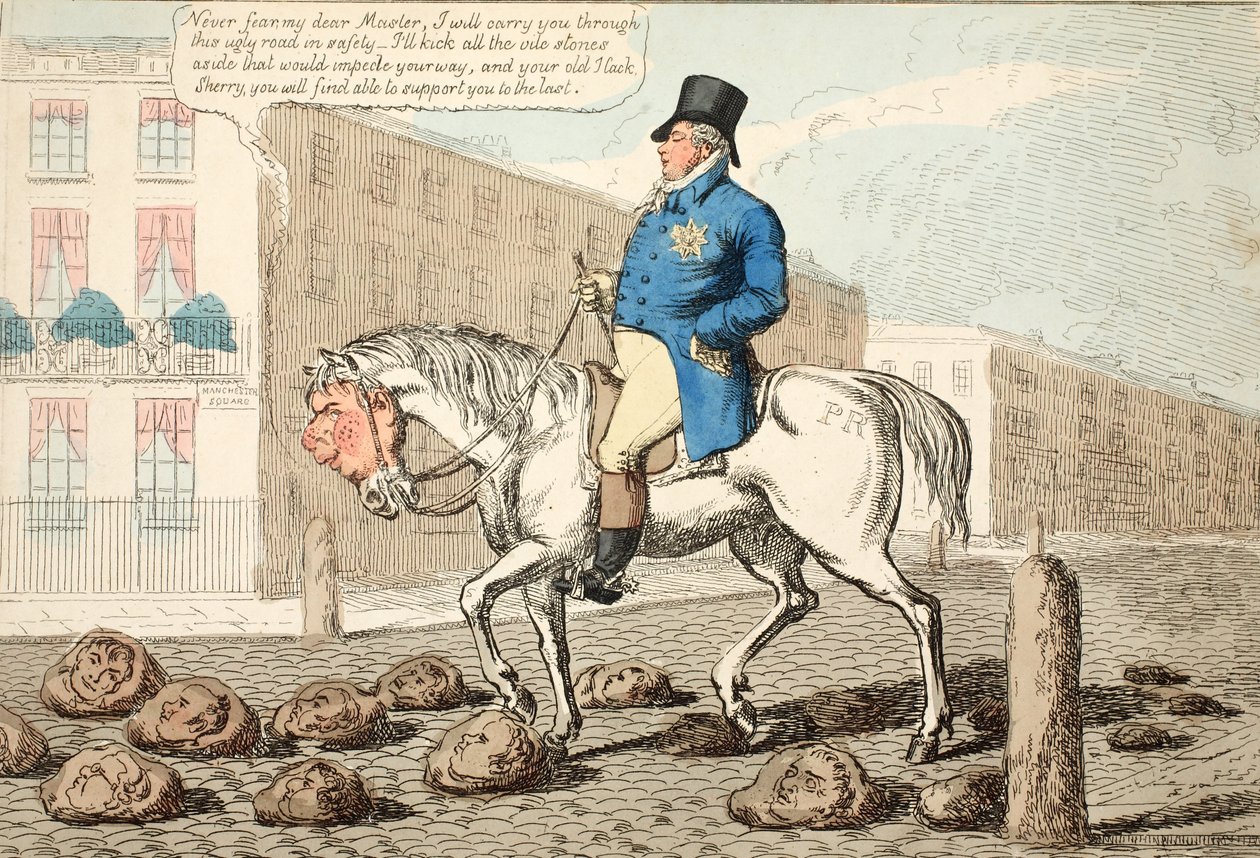 Regents Hack, pub. 1812 (käsin väritetty kaiverrus) tekijältä Charles Williams