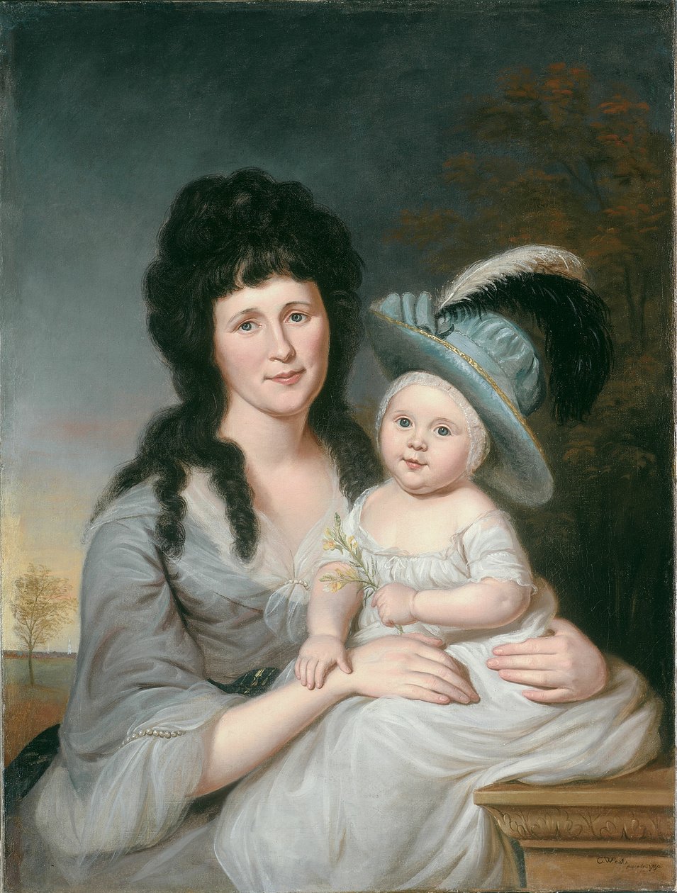 Rouva John Nicholson (Hannah Duncan) ja John Nicholson, Jr. tekijältä Charles Willson Peale