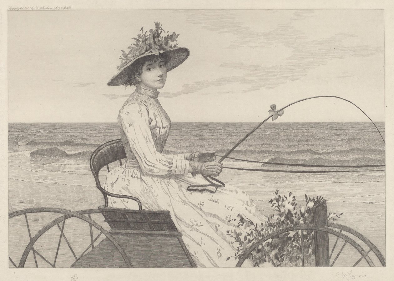 Nimetön (nainen vaunuissa) tekijältä Charles X. Harris