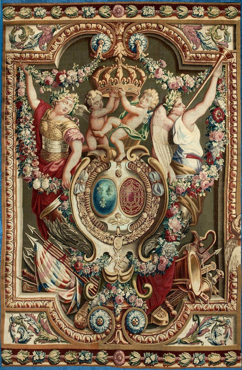 Kuuluisten portti, Gobelinsin kuvakudostehtaalta, 1722-28 tekijältä Charles after Le Brun