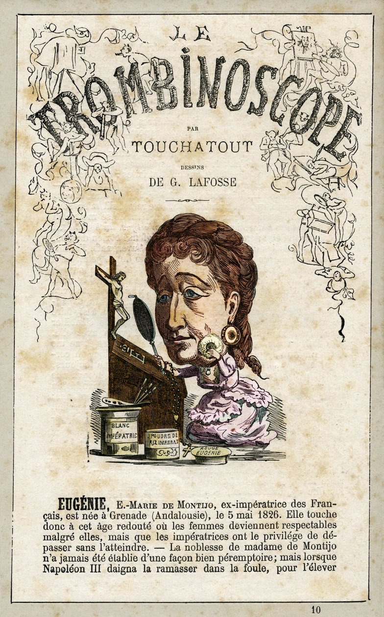 Eugenie de Montijo, "Le Trombinoscope" no. 10, 1871 tekijältä Charles de Lafosse