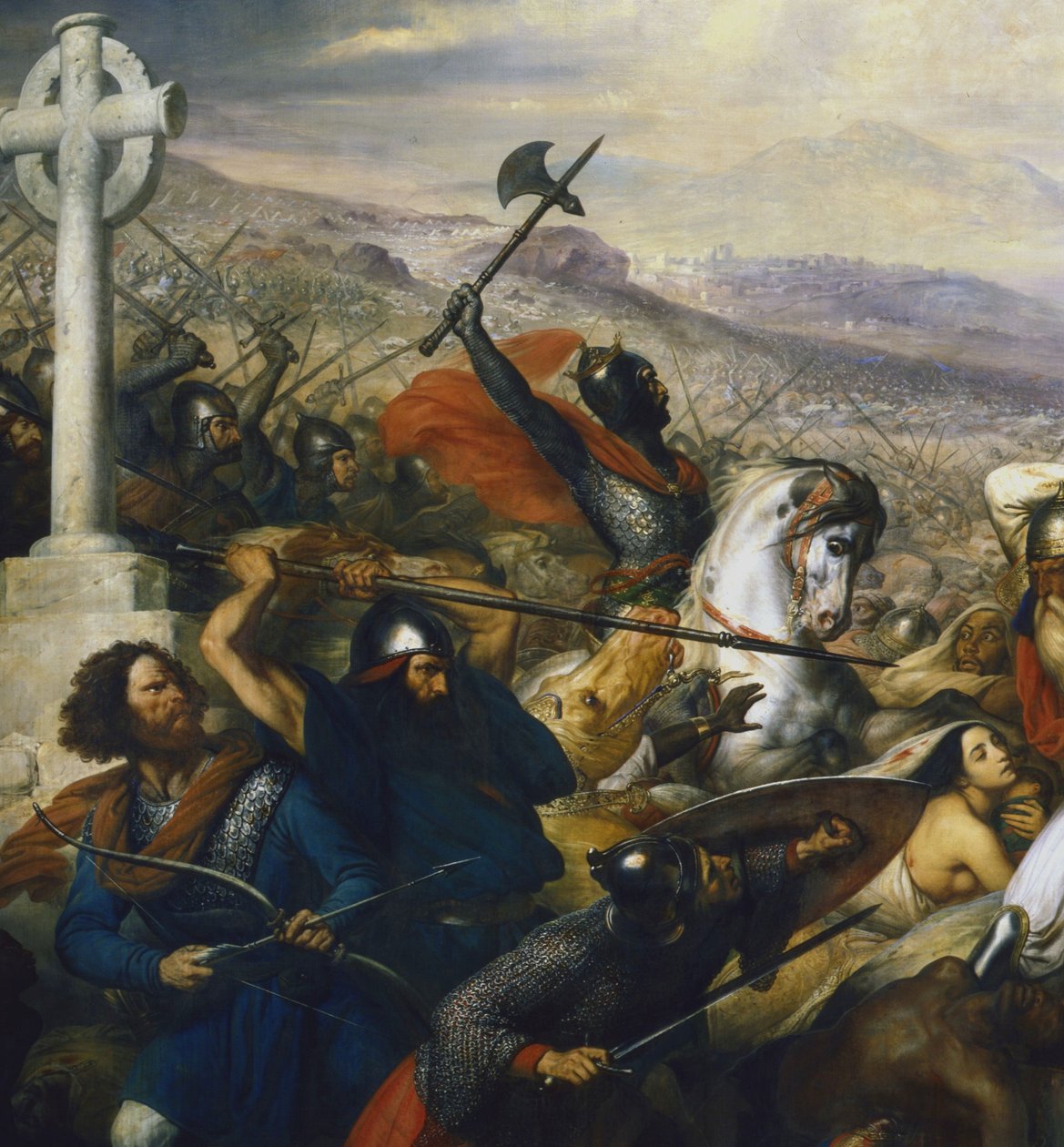 Charles Martel Toursin taistelussa (yksityiskohta) tekijältä Charles de Steuben
