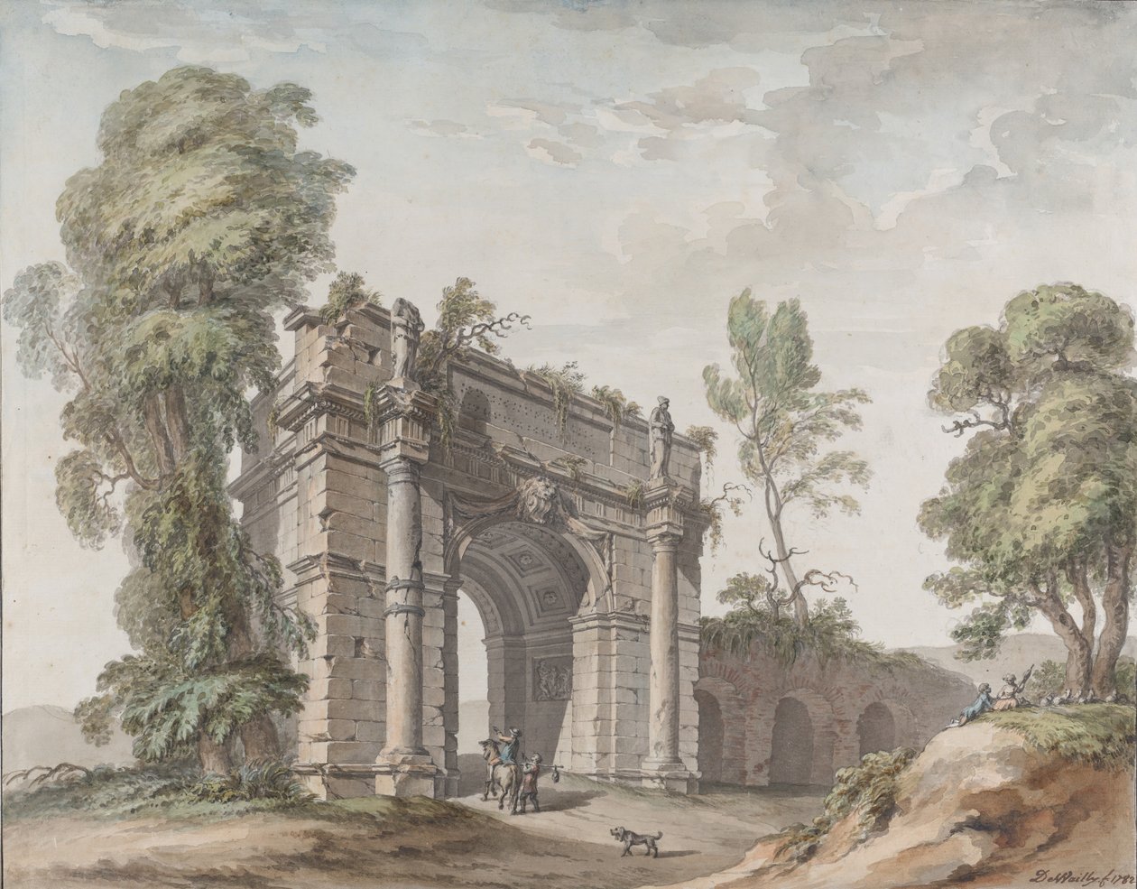 Suunnitelma riemukaari puutarhaan Chateau d