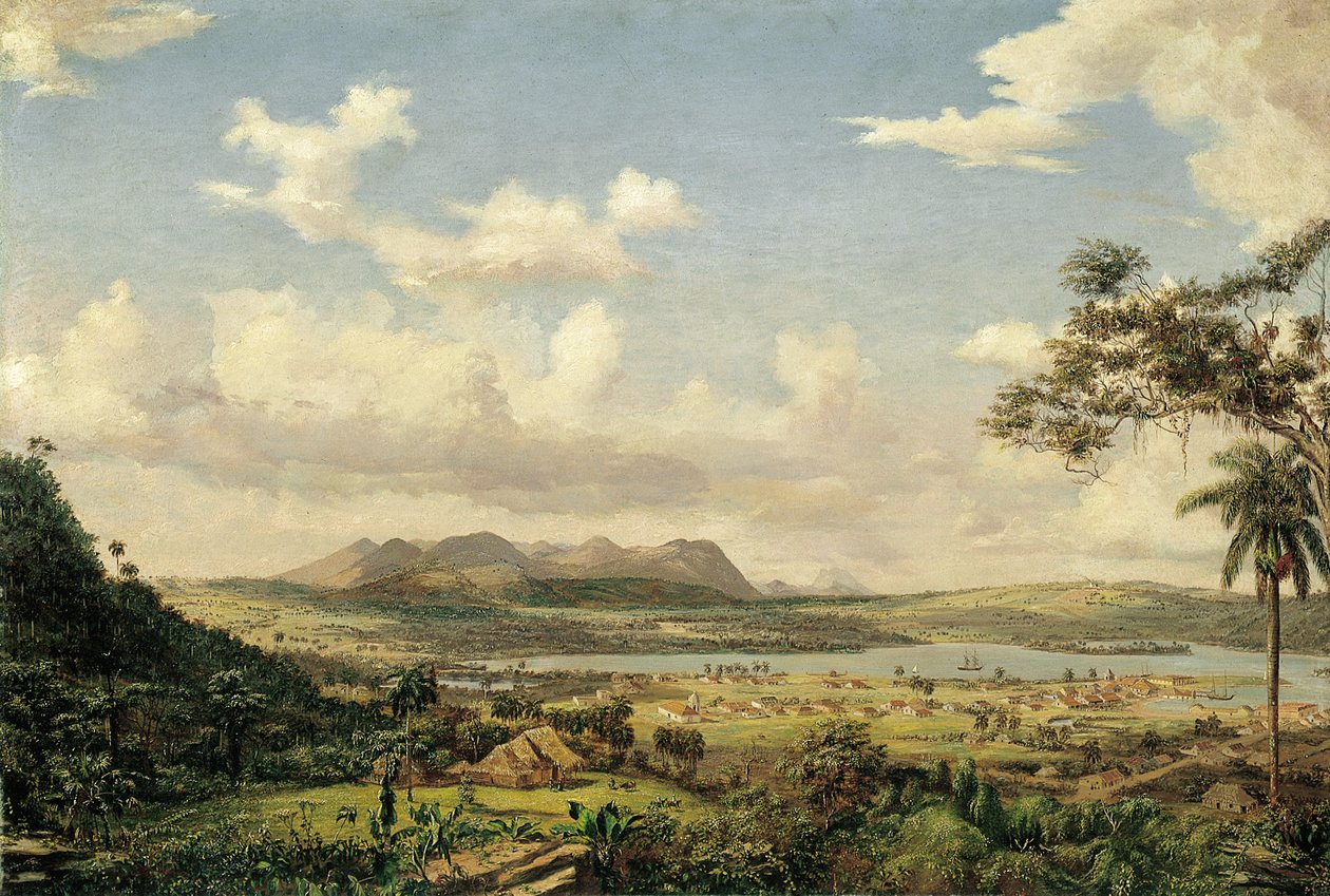 Havana Bay, Kuuba, n. 1854-61 öljy kankaalle tekijältä Charles de Wolfe Brownell