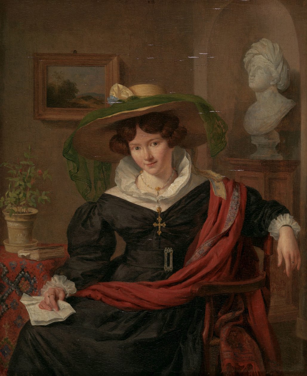 Carolina Frederica Kerstin muotokuva, Louis Royerin vaimo Carolina Frederica Kerstin (1803-1883) muotokuva. Louis Royerin vaimo tekijältä Charles van Beveren