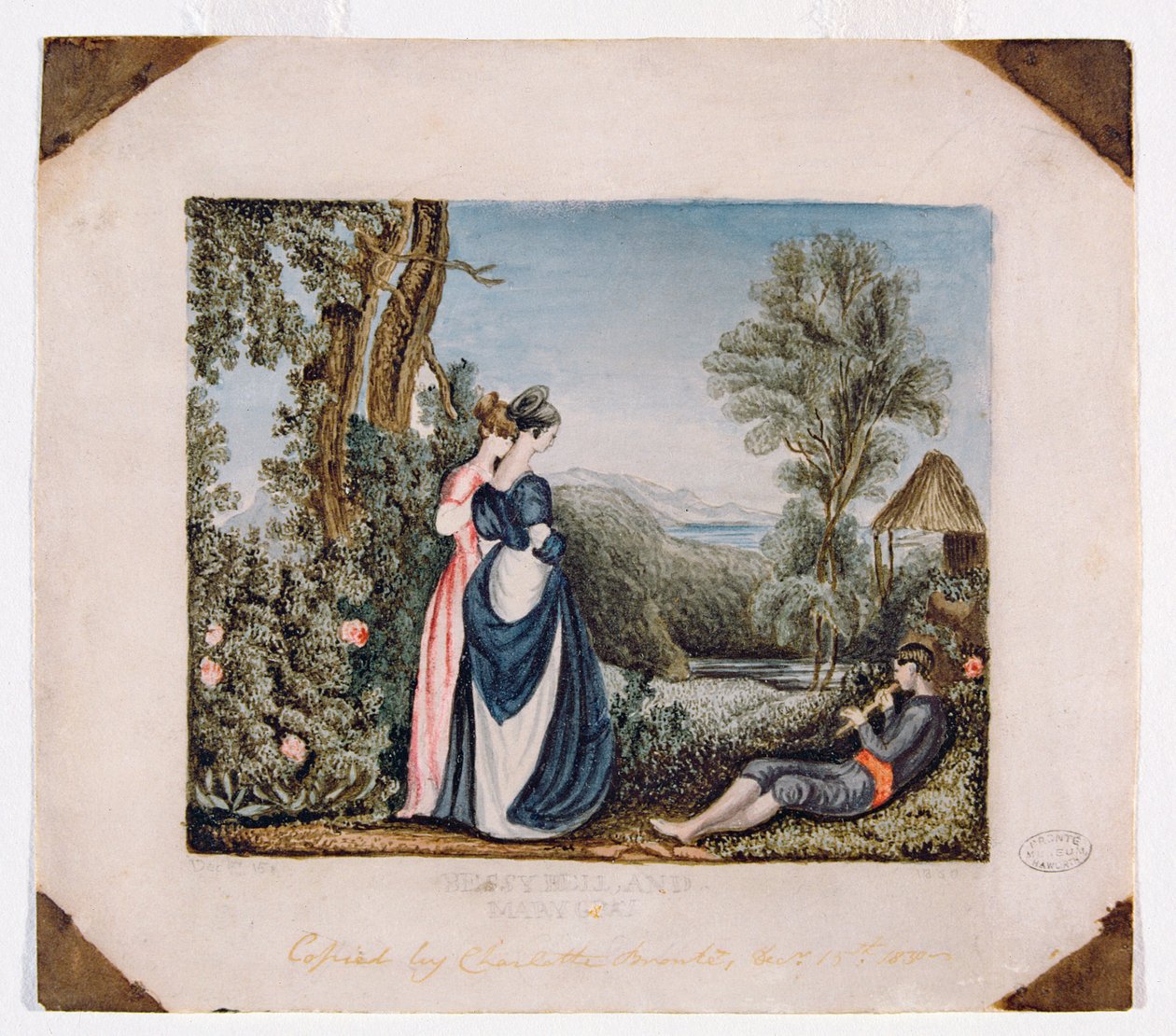 Bessy Bell & Mary Gray, 1830 (wc paperilla) tekijältä Charlotte Bronte