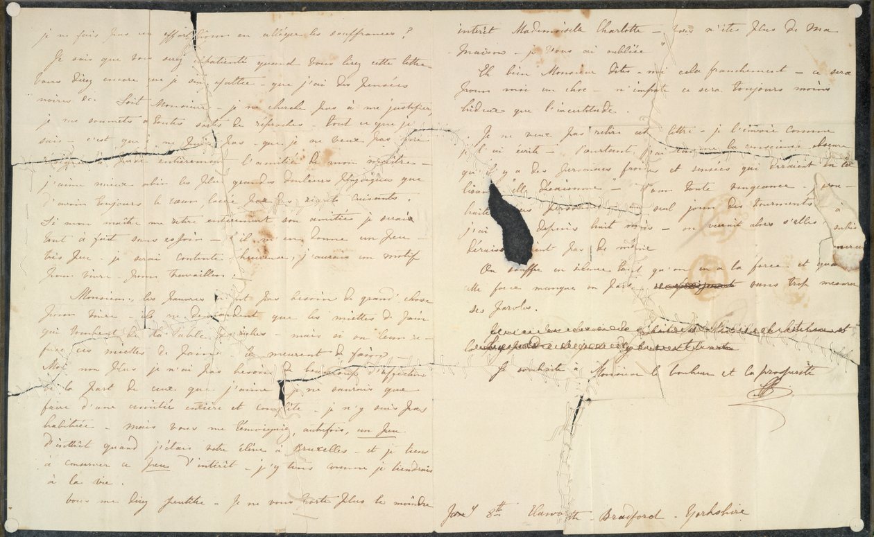 Charlotte Bronten kirjeet prof. Constantin Hegerille tekijältä Charlotte Bronte