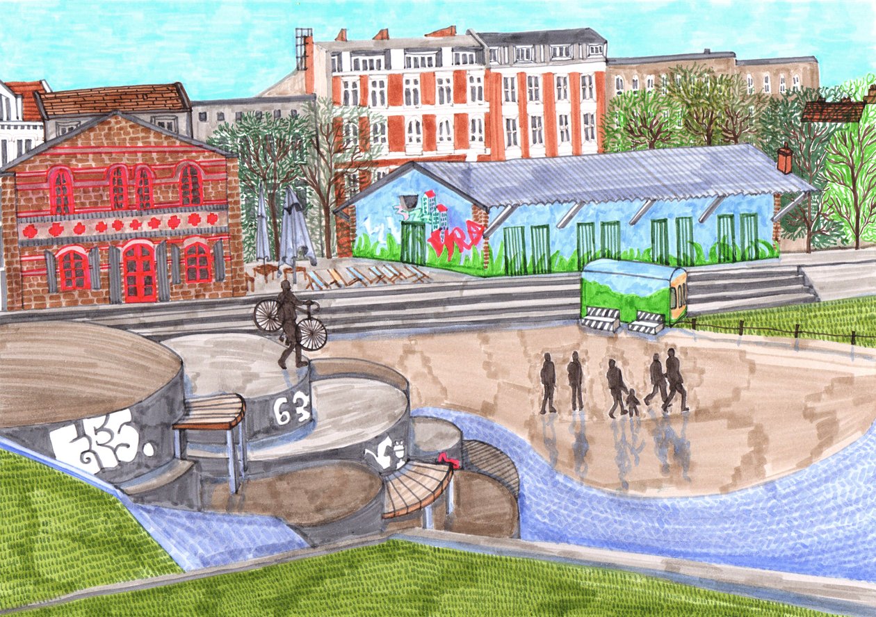Görlitzer Park, 2017 (siveltimen kynät) tekijältä Charlotte Orr