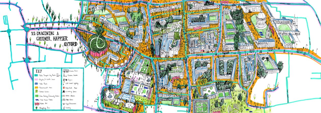 Oxfordin kartta 2021 tekijältä Charlotte Orr