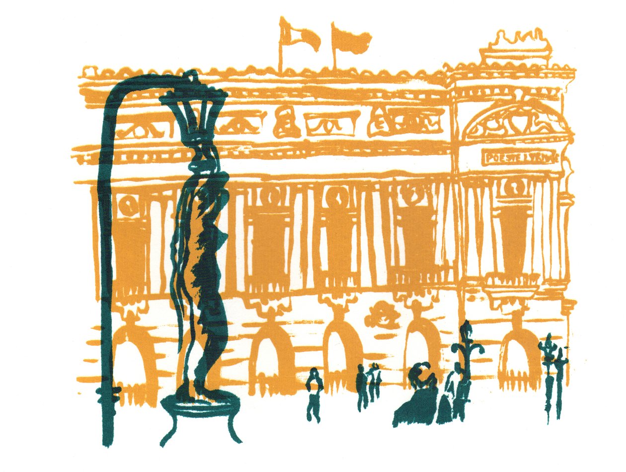 Pariisin oopperatalo, 2014 (silkkipainatus) tekijältä Charlotte Orr
