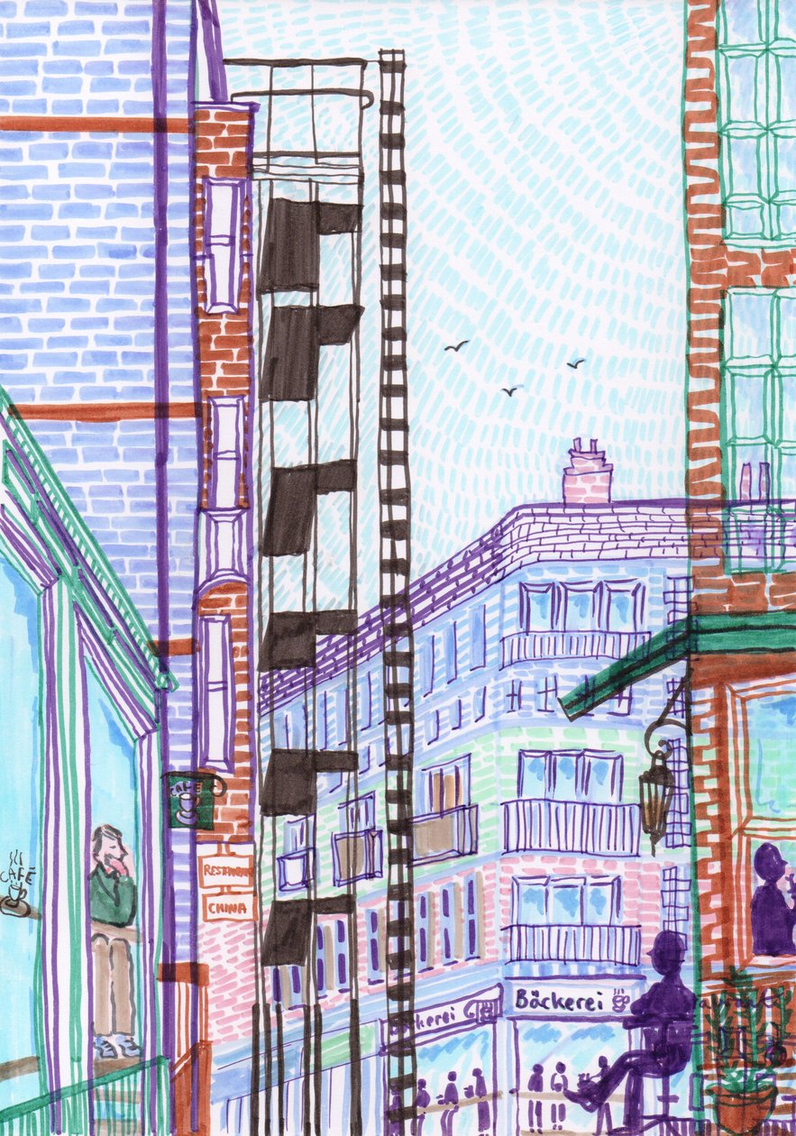 Prenzlauer Berg, 2017 (siveltimen kynät) tekijältä Charlotte Orr