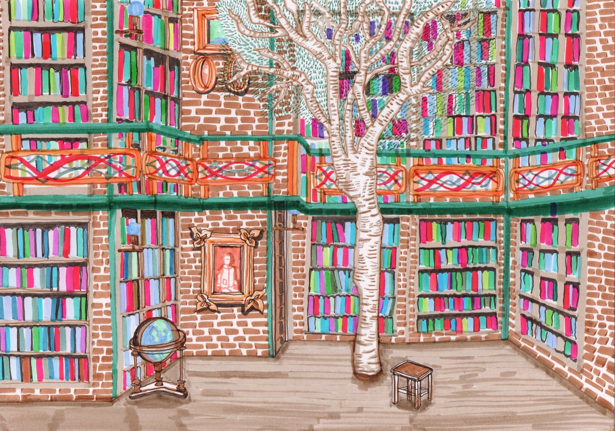 Tree Library, 2017 (harjakynät) tekijältä Charlotte Orr