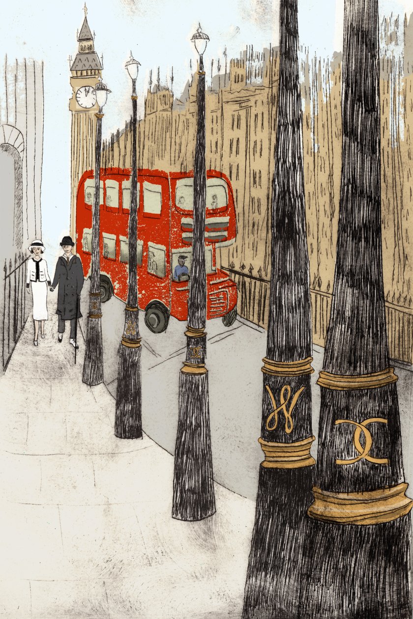 Westminster Love, 2014 (kuivapisteetsaus ja digitaalinen) tekijältä Charlotte Orr
