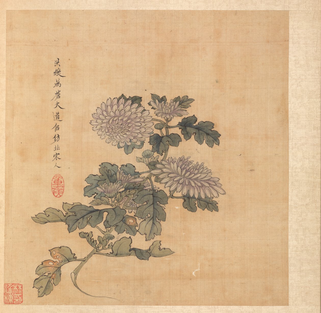 Maalauksia muinaisten mestareiden mukaan: Chrysanthemum tekijältä Chen Hongshou