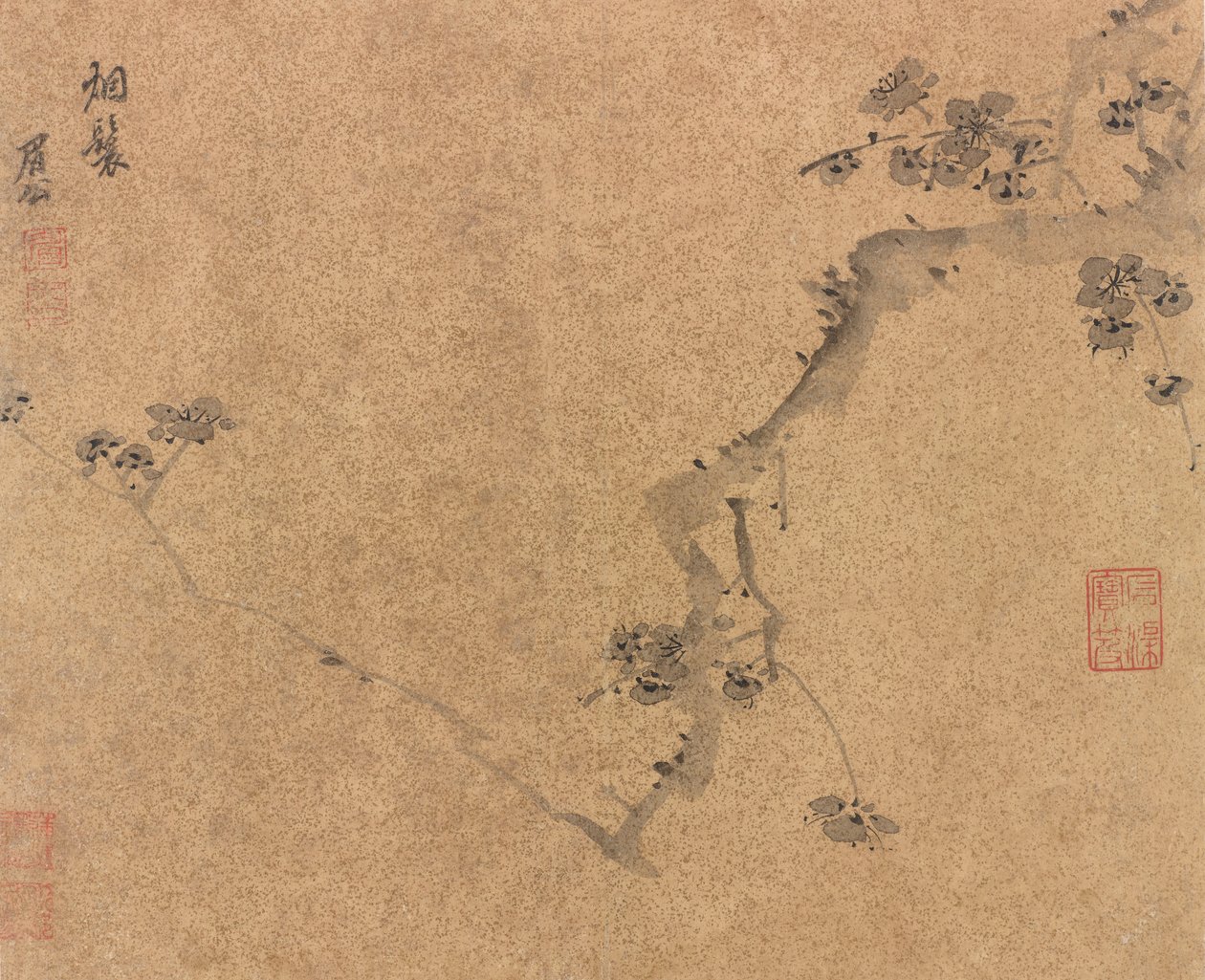 Luumun oksa, Ming-dynastia, noin 1580-1639. tekijältä Chen Jiru