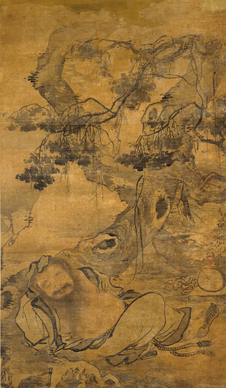 Drunken Immortal vanhan puun alla, 1500-luvun alku. tekijältä Chen Zihe