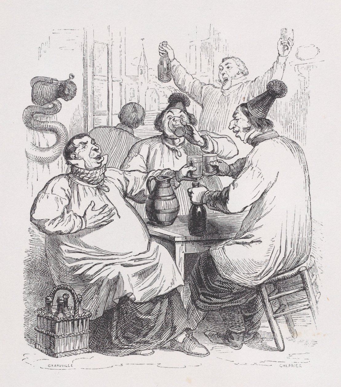 Seurakunnan laulajat Bérangerin täydellisistä teoksista, 1836. tekijältä Cherrier