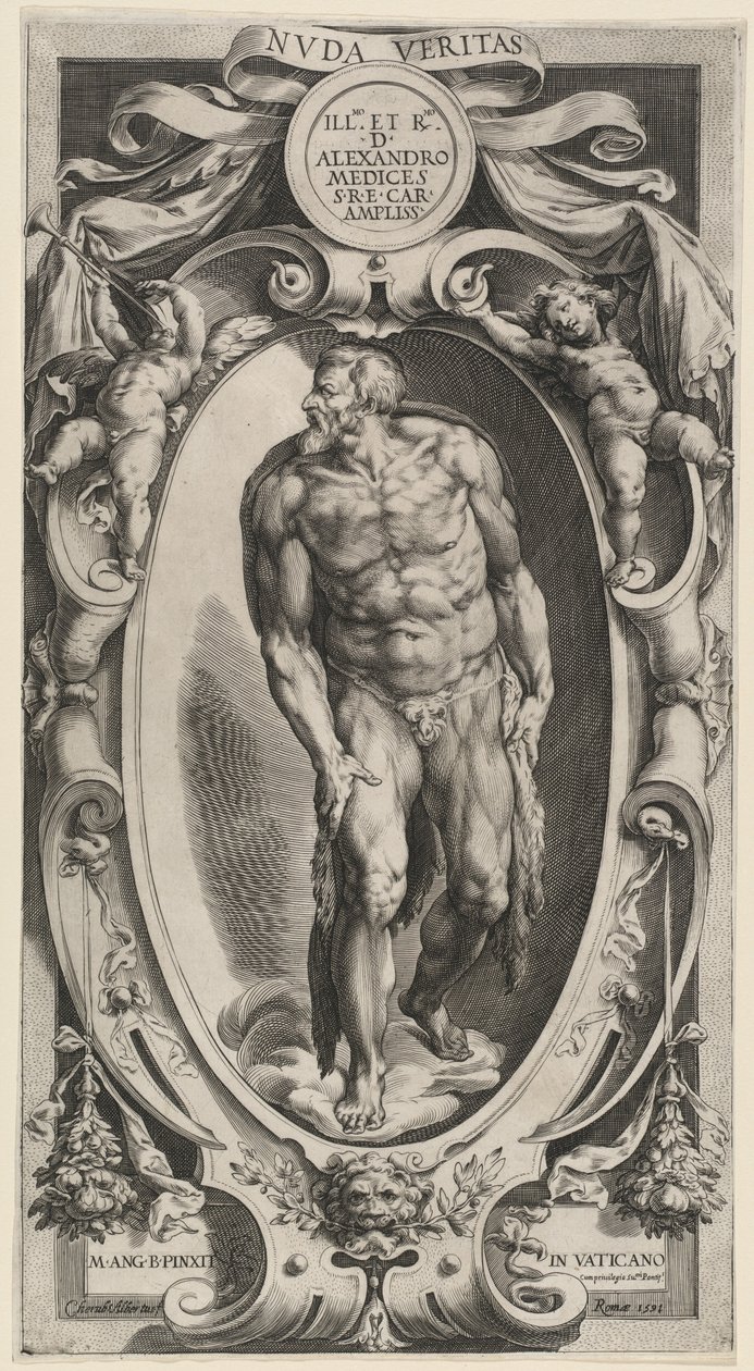 Pyhä Johannes Kastaja tekijältä Cherubino Alberti after Michelangelo