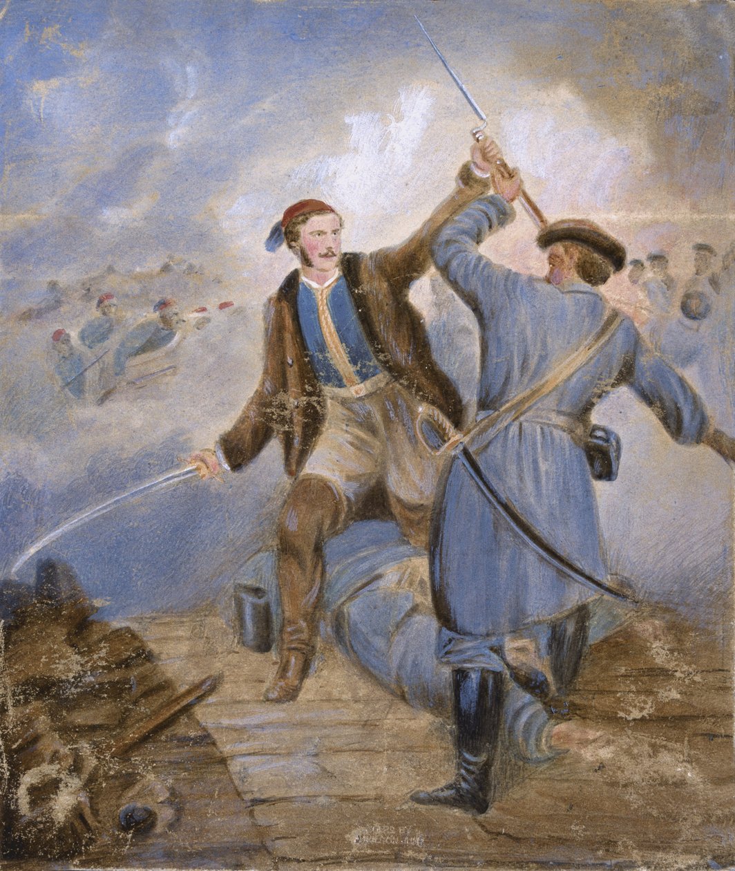 Major CC Teesdale, voitti VC:n Karsissa, 29. syyskuuta 1855 tekijältä Chevalier Louis William Desanges