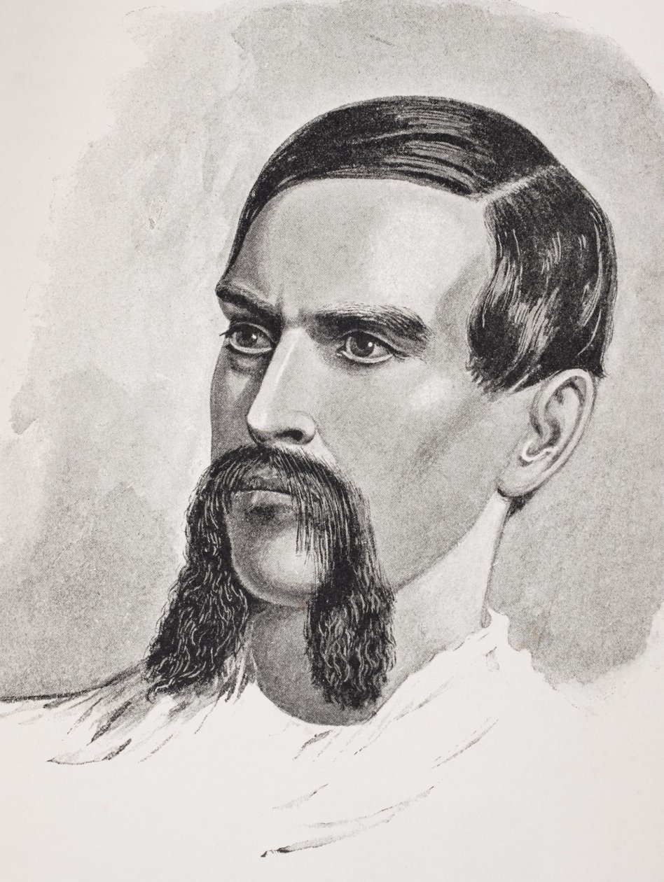 Sir Richard Burton (1821-90) Isabel Burtonin (1831-96) vuonna 1893 julkaistusta teoksesta "Kapteeni Sir Richard Burtonin elämä, osa II" tekijältä Chevalier Louis William Desanges