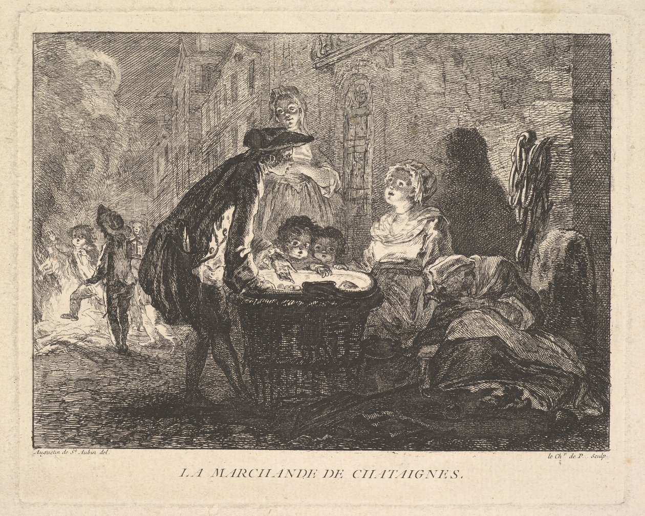 Kastanjanmyyjä, Kastanjanmyyjä, 1762. tekijältä Chevalier de Parlington