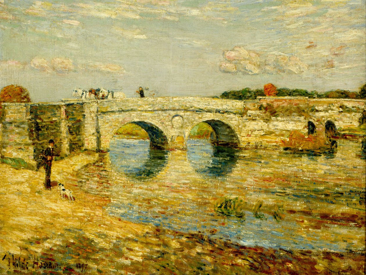 Silta Stourin yli tekijältä Childe Hassam