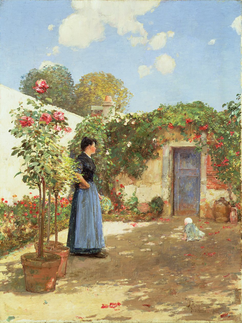 Aurinkoinen aamu, Villiers-le-Bel tekijältä Childe Frederick Hassam