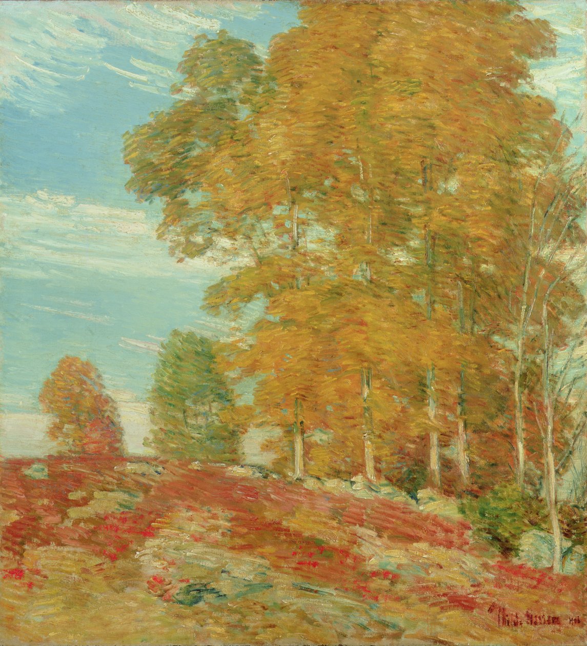 Autumn Hilltop, Uusi Englanti tekijältä Childe Frederick Hassam