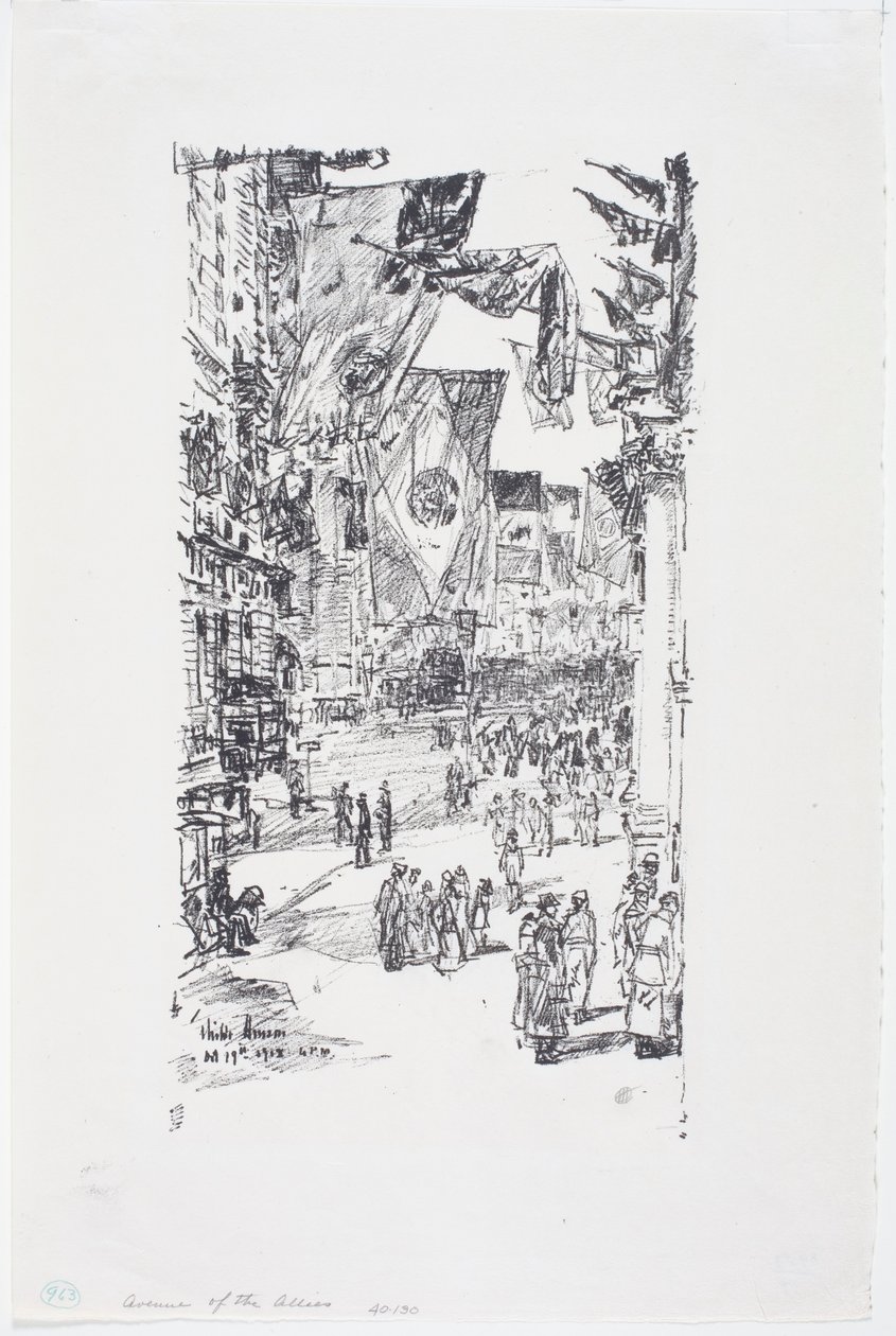 Avenue of the Allies, City Street (5th Ave) tekijältä Childe Frederick Hassam