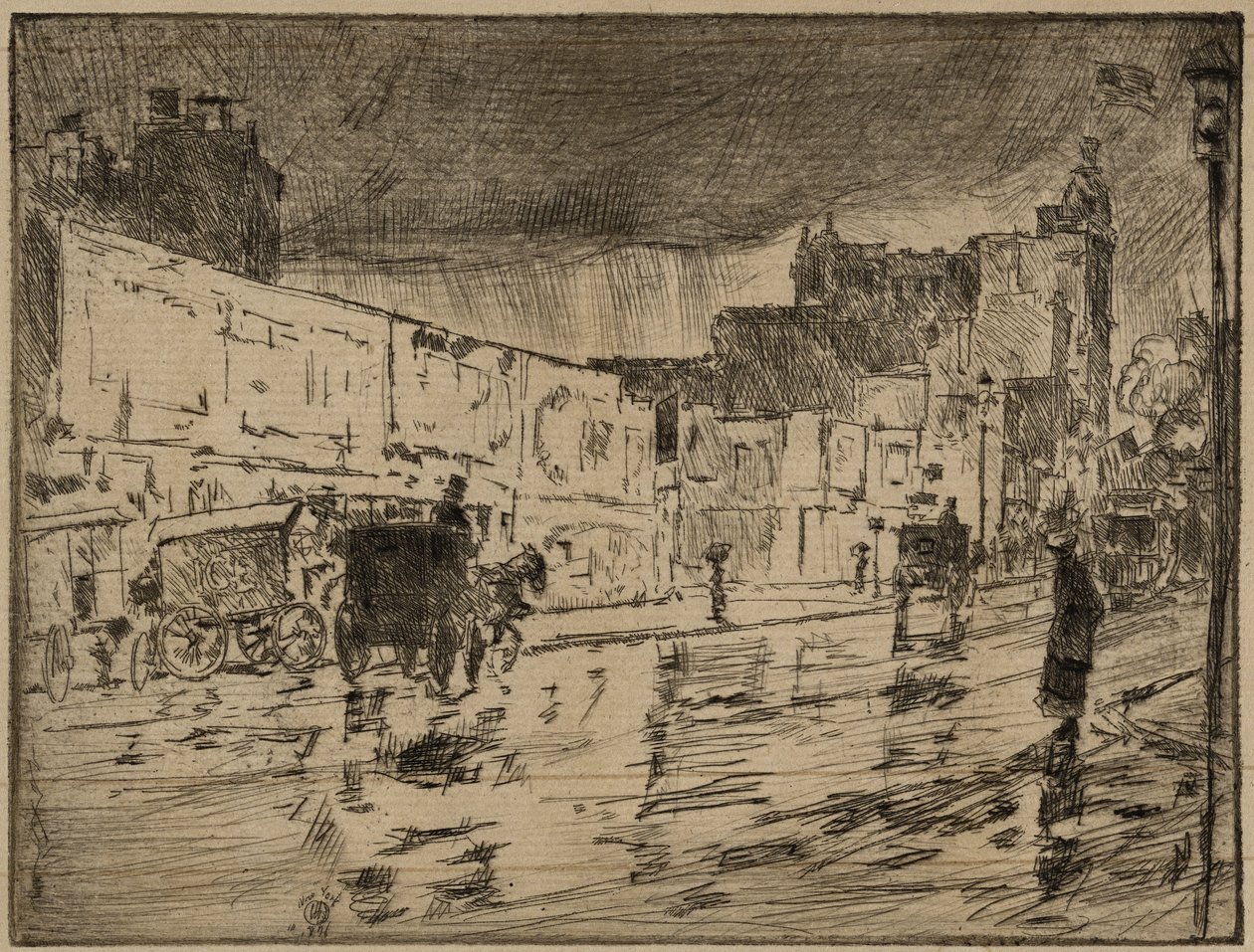 Mainostaulut, New York tekijältä Childe Frederick Hassam