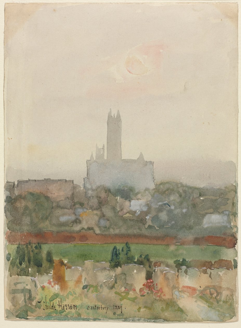 Canterburyn katedraali tekijältä Childe Frederick Hassam