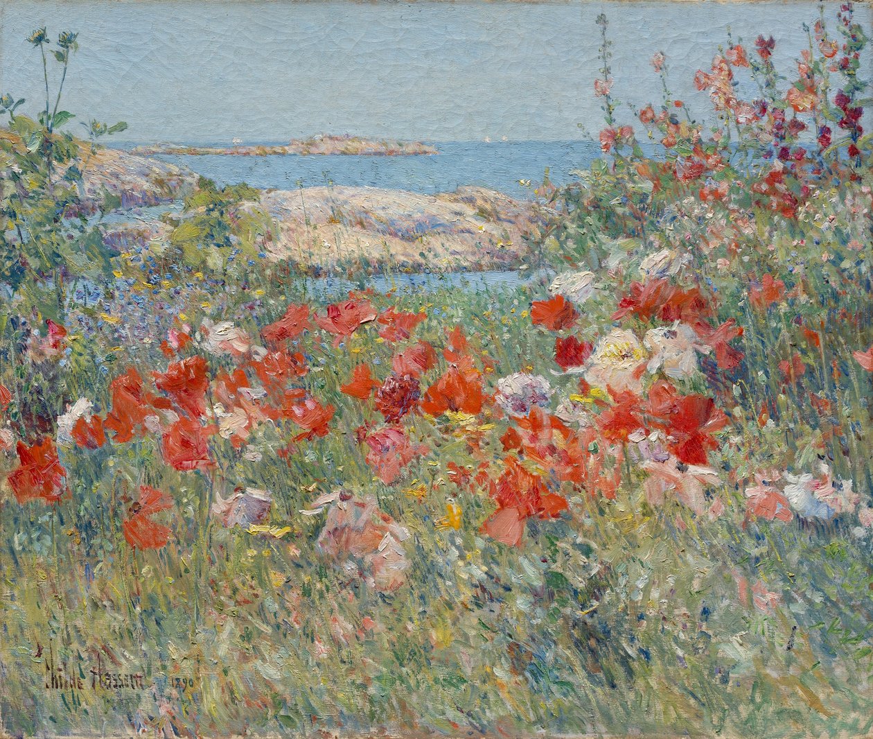 Celia Thaxterin puutarha, Isles of Shoals, Maine tekijältä Childe Frederick Hassam
