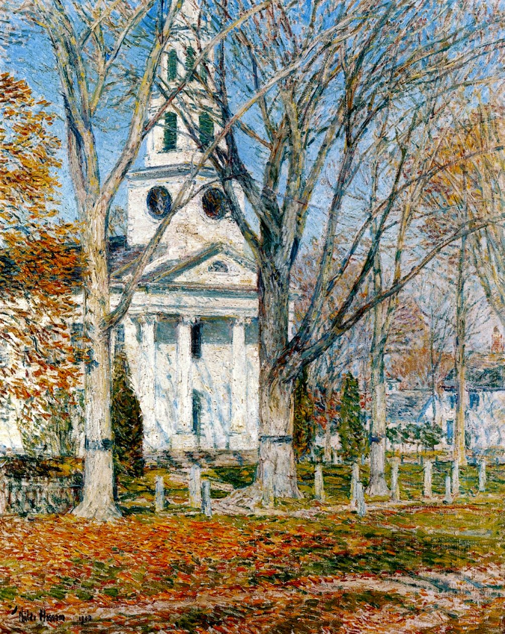 Old Lymen kirkko tekijältä Childe Frederick Hassam