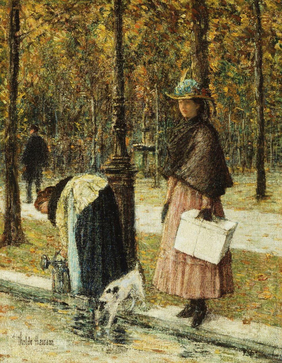 Ilta, Champs-Elysees (lähellä Louvrea) tekijältä Childe Frederick Hassam
