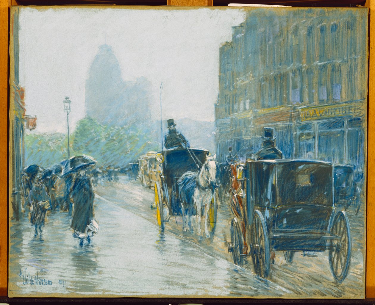 Hevosvetoiset ohjaamot, New York tekijältä Childe Frederick Hassam