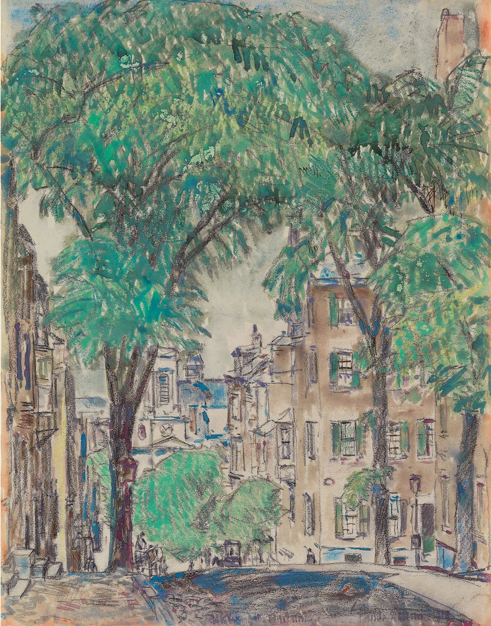 Mount Vernon Street, Boston tekijältä Childe Frederick Hassam