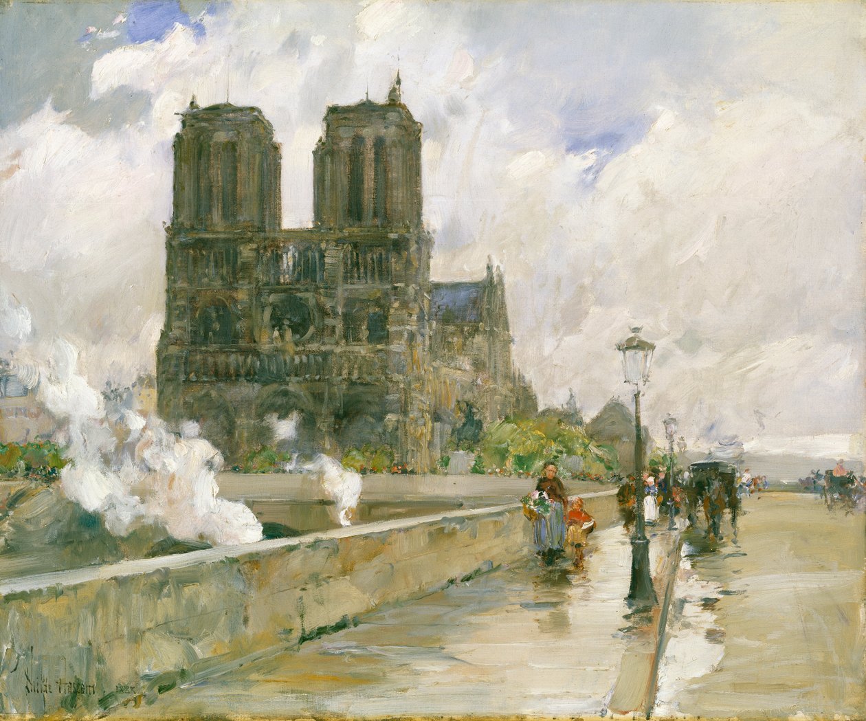 Notre Damen katedraali, Pariisi tekijältä Childe Frederick Hassam