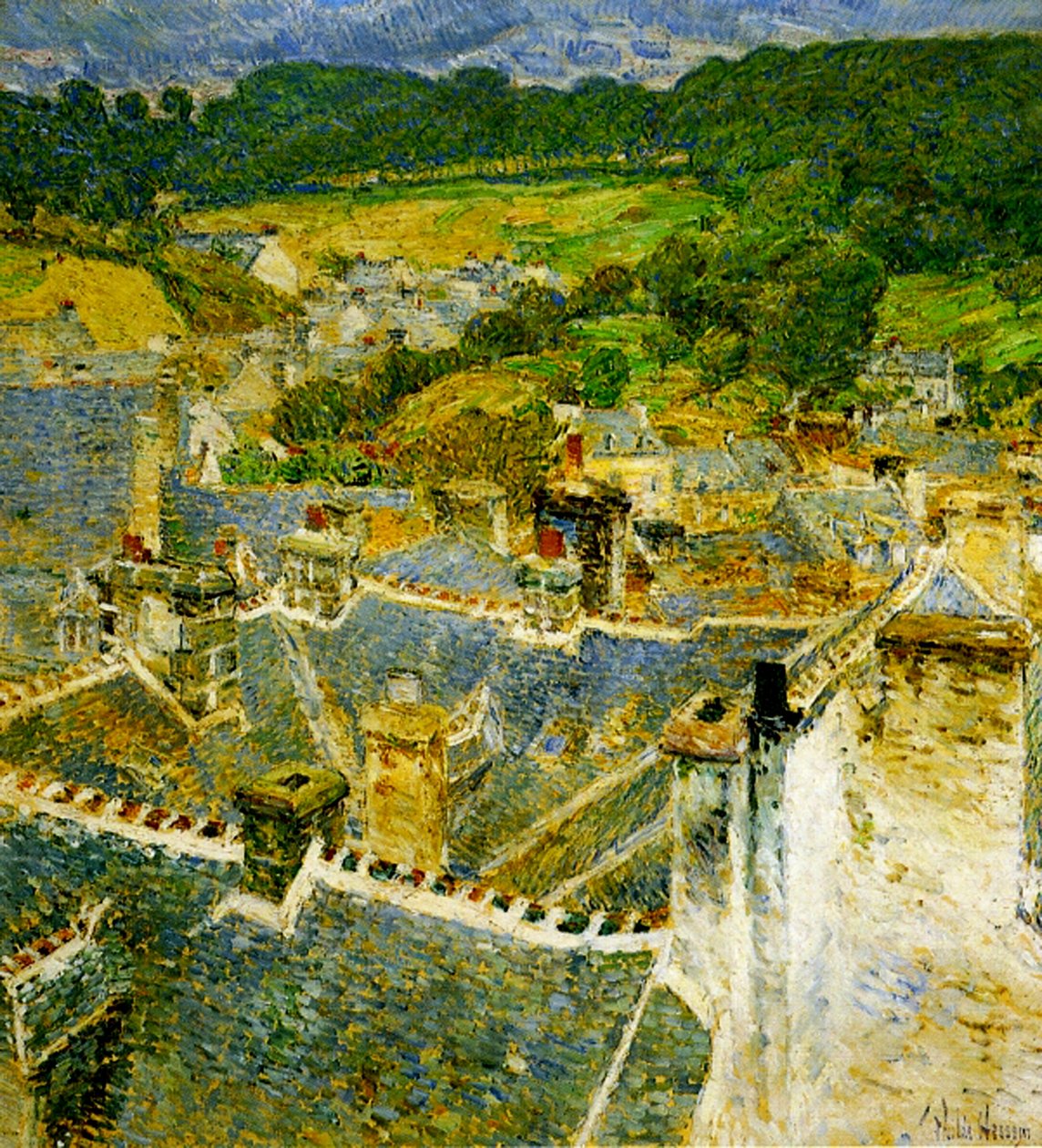 Katot, Pont-Aven, Bretagne tekijältä Childe Frederick Hassam