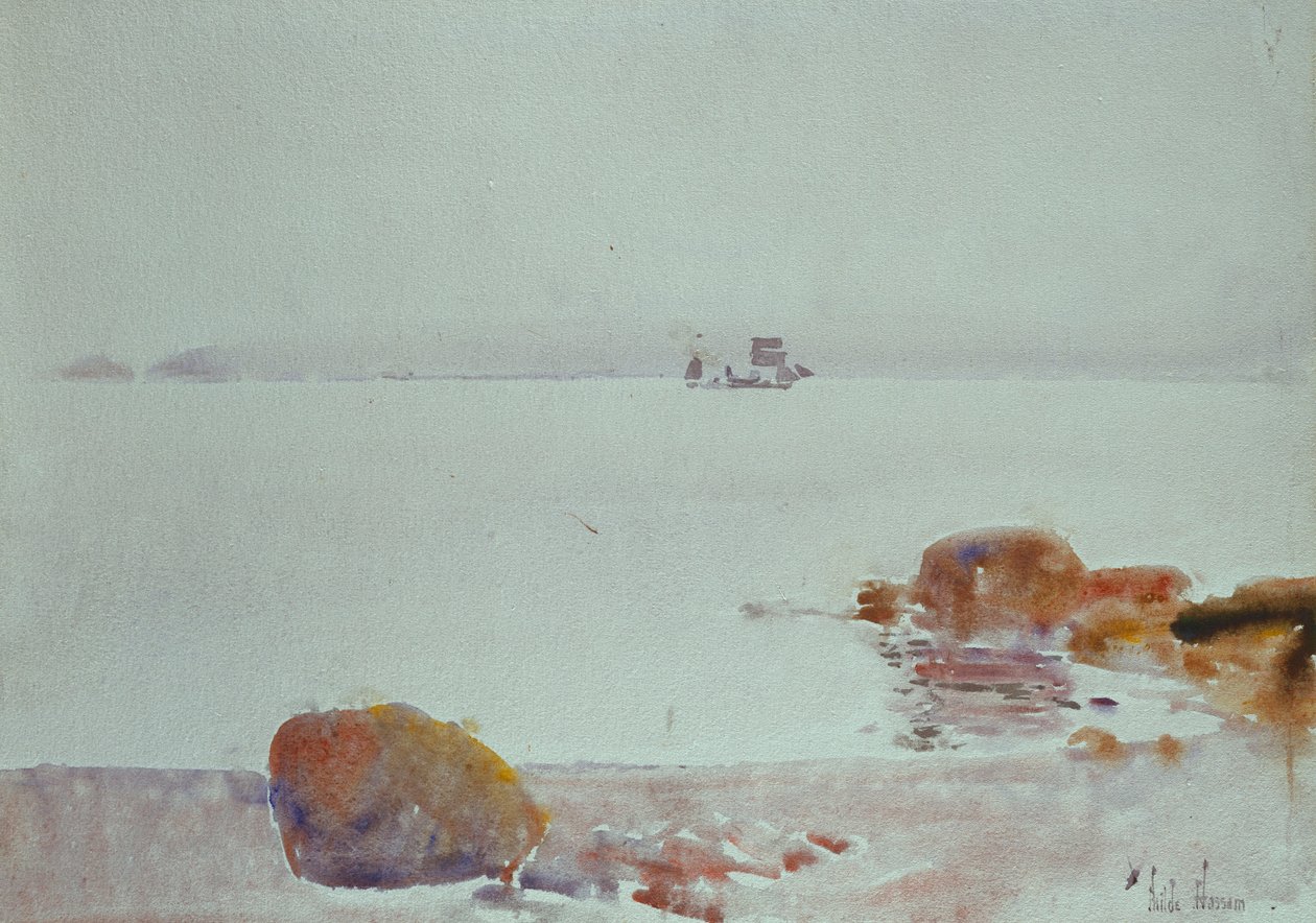 Merimaisema (akvarelli paperille) tekijältä Childe Frederick Hassam