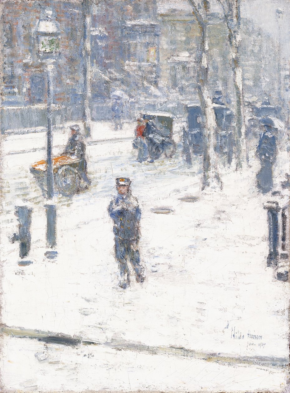 Snow Storm, Fifth Avenue, New York tekijältä Childe Frederick Hassam