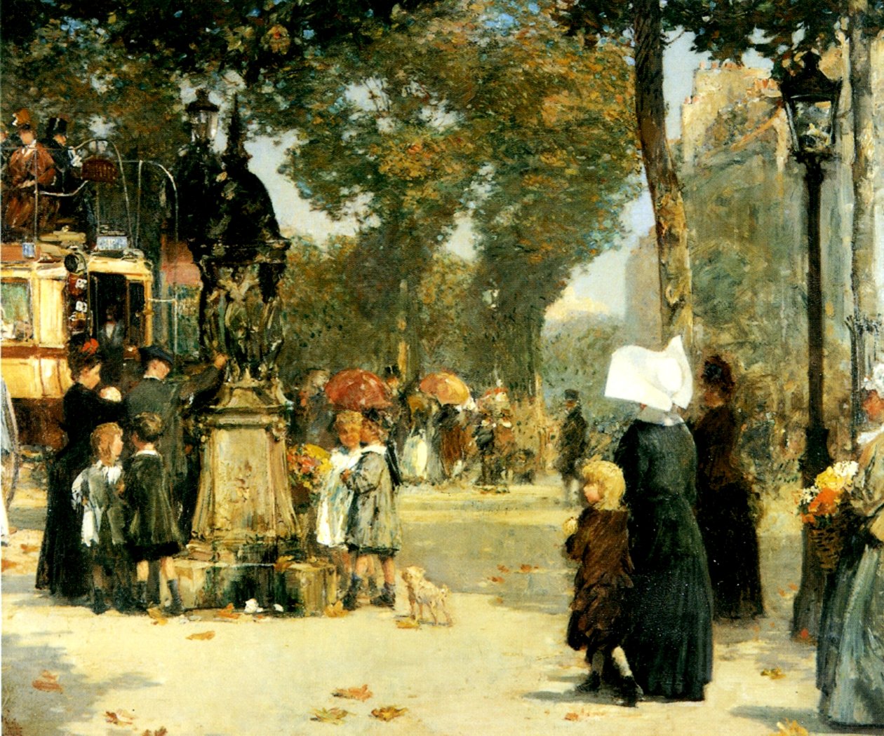 Street Scene, Pariisi tekijältä Childe Frederick Hassam