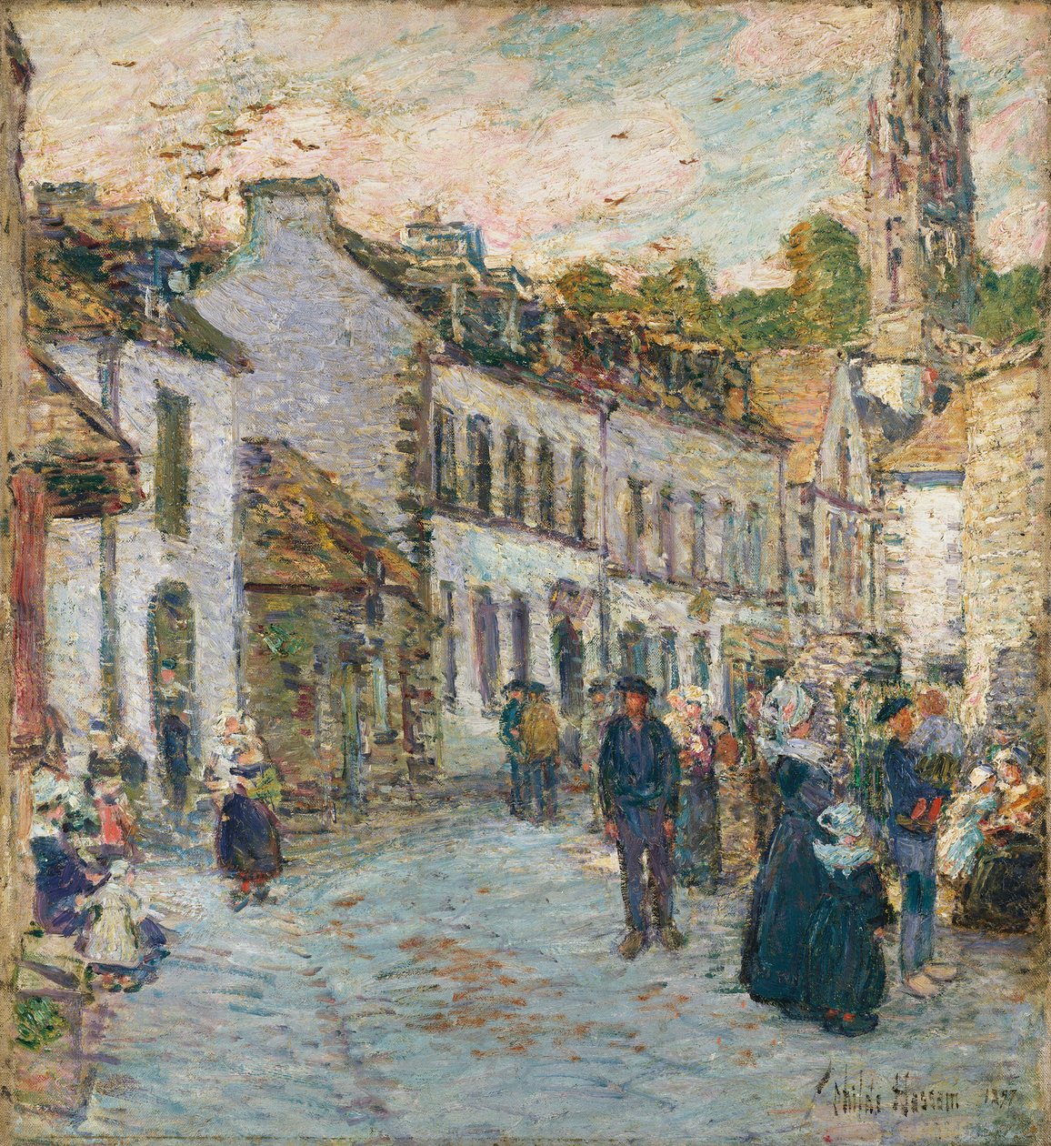 Katu Pont Avenissa - ilta tekijältä Childe Frederick Hassam