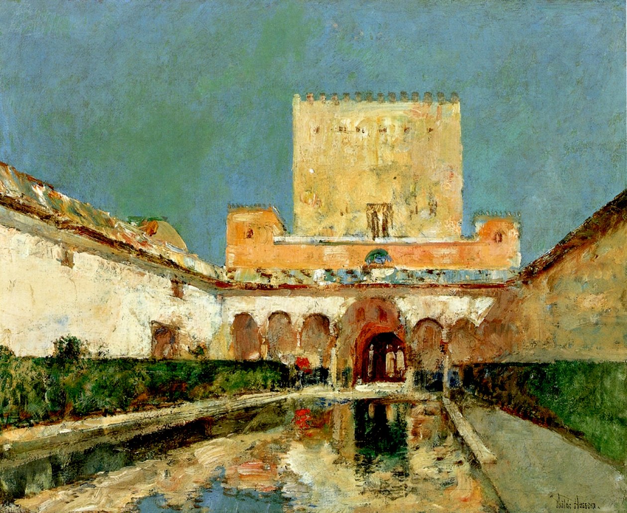 Alhambra, Granada, Espanja, c1883 (öljy kankaalle) tekijältä Childe Frederick Hassam
