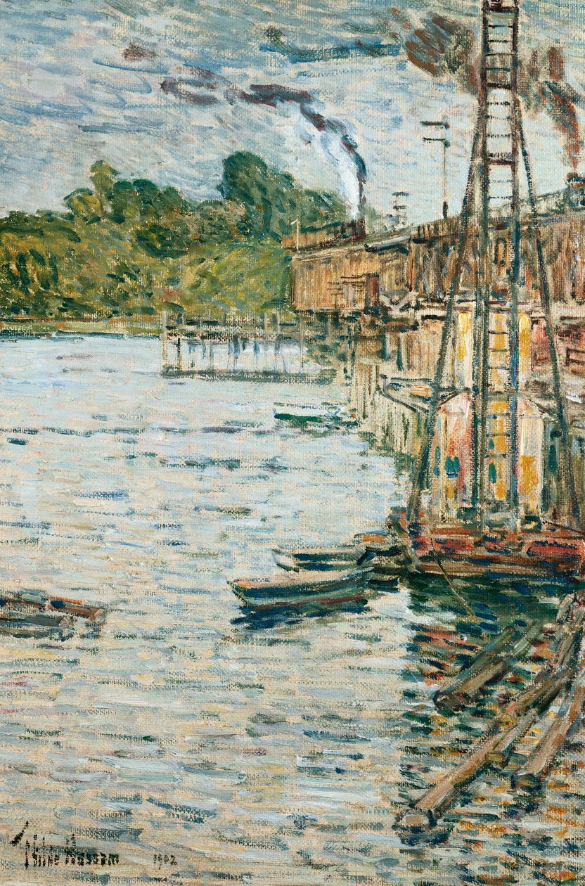 Mill Pond, Cos Cob, Connecticut tekijältä Childe Frederick Hassam