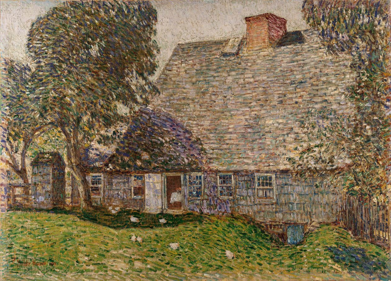 Old Mulford House, East Hampton tekijältä Childe Frederick Hassam