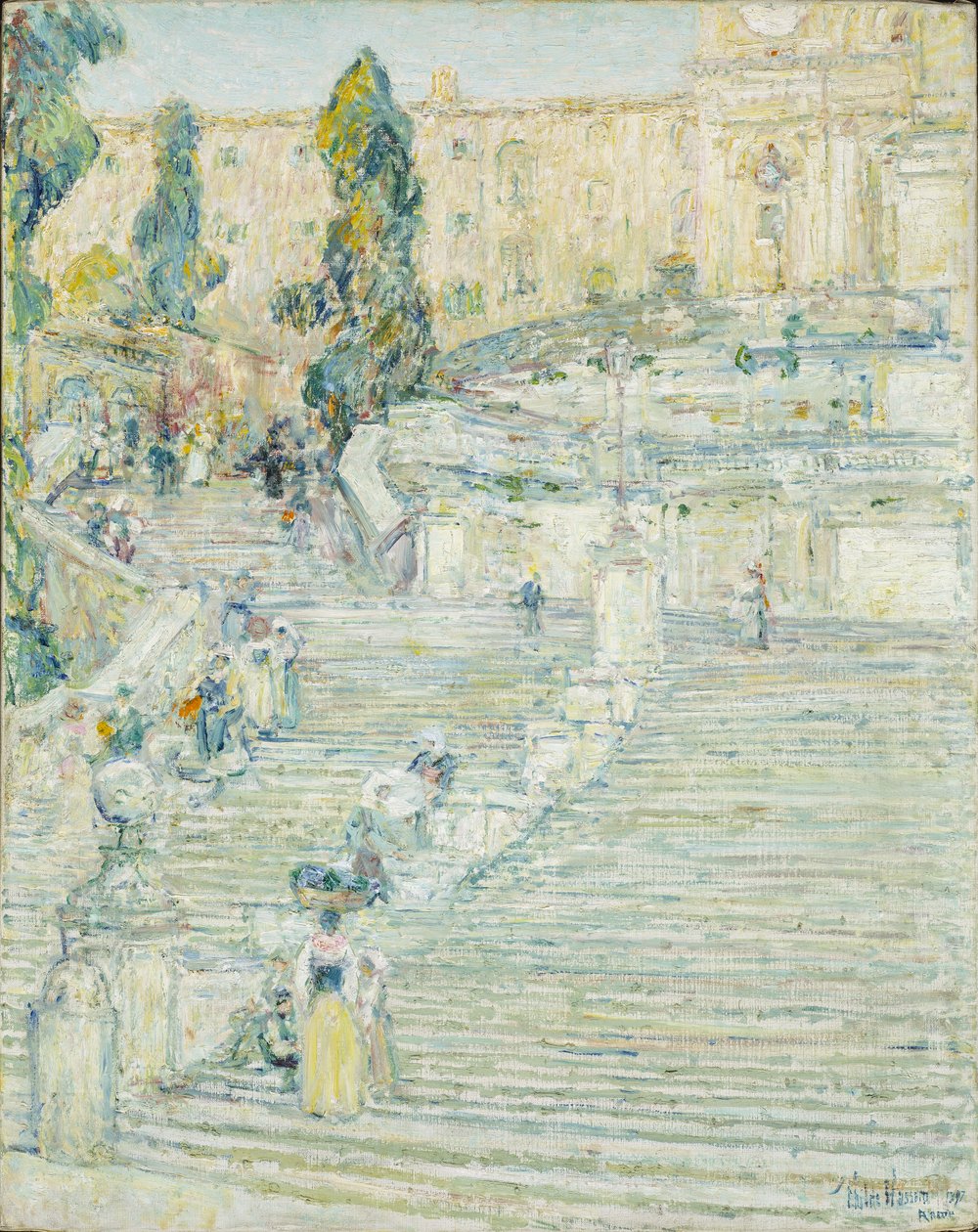 Espanjalaiset portaat, Rooma tekijältä Childe Frederick Hassam