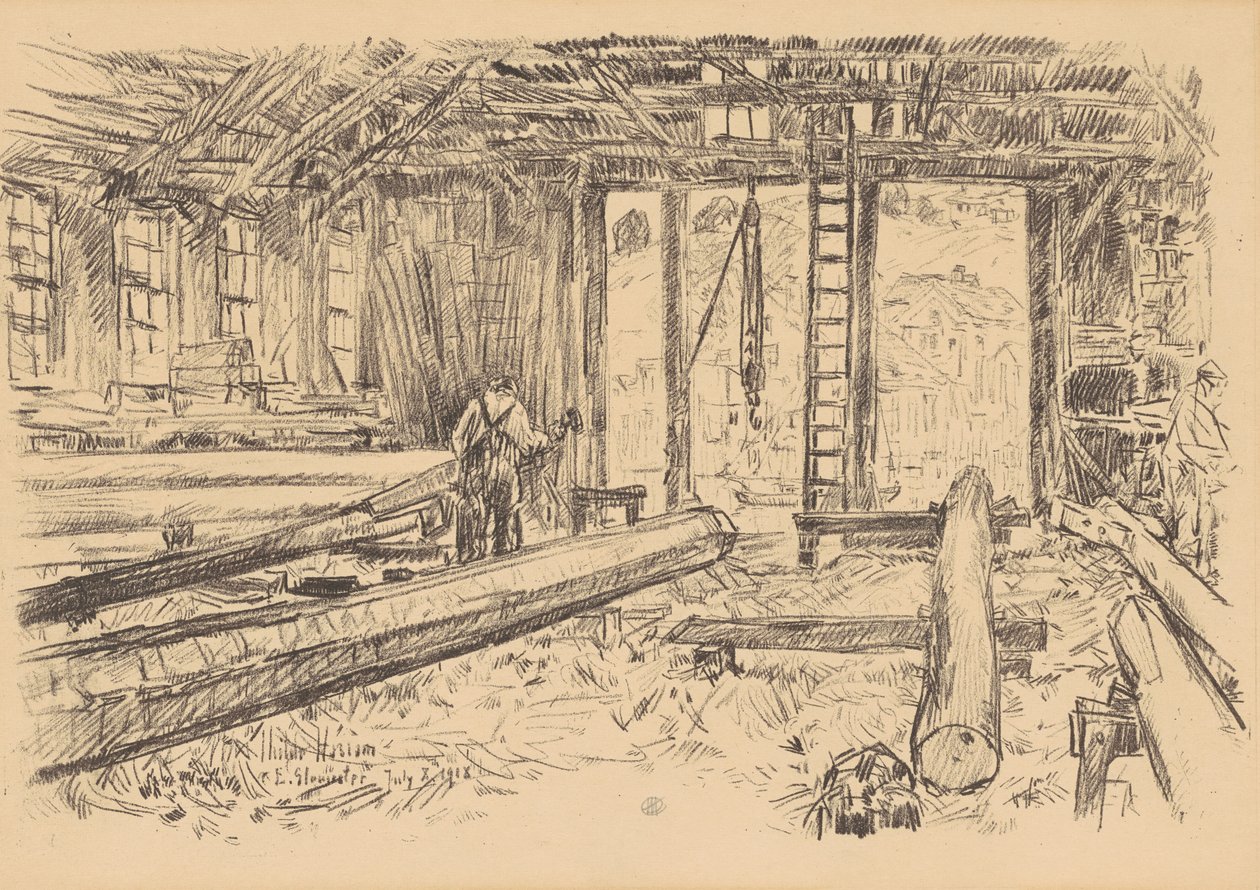 Spar Shop, Gloucester tekijältä Childe Frederick Hassam